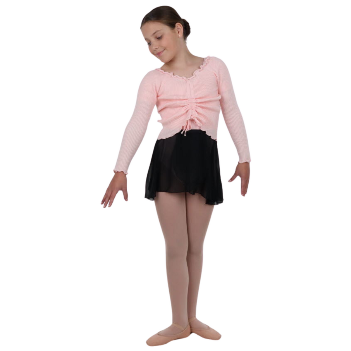 GATHERED CUFF FITTED KNIT DANCE WITH DUENDE