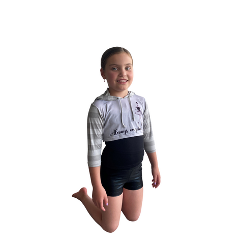 On Pointe Cropped Hoodie Child