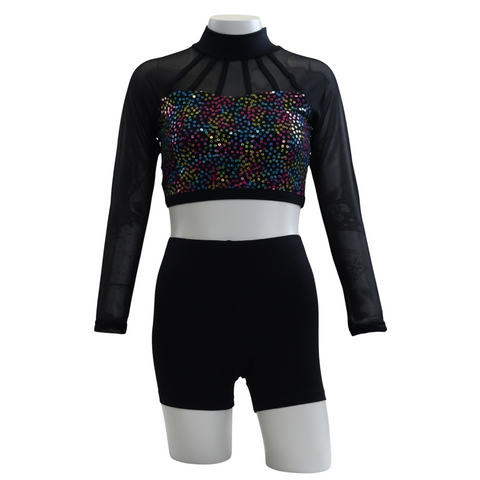 Cage Strap L/S Croptop Adult
