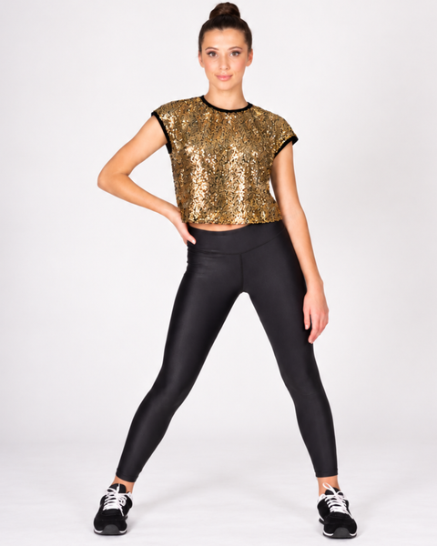 Crop Tee Sequinned Adult