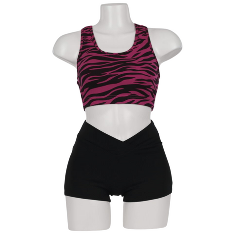 Muscleback Croptop Zebra-Spider Mesh Adult