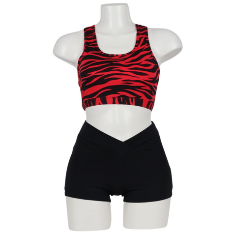 Muscleback Croptop Zebra-Spider Mesh Adult