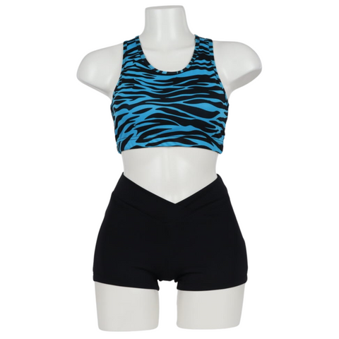 Muscleback Croptop Zebra-Spider Mesh Adult