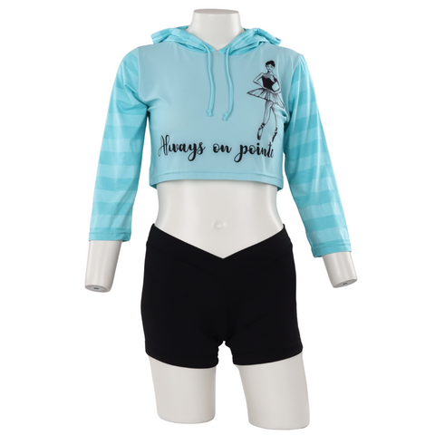 On Pointe Cropped Hoodie Adult