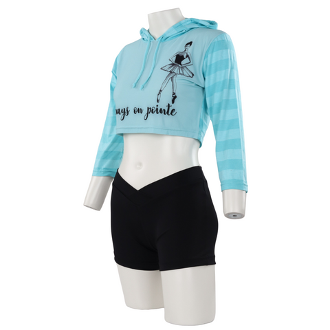 On Pointe Cropped Hoodie Adult