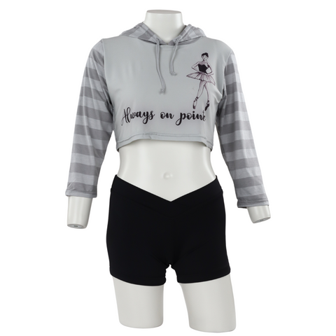 On Pointe Cropped Hoodie Adult