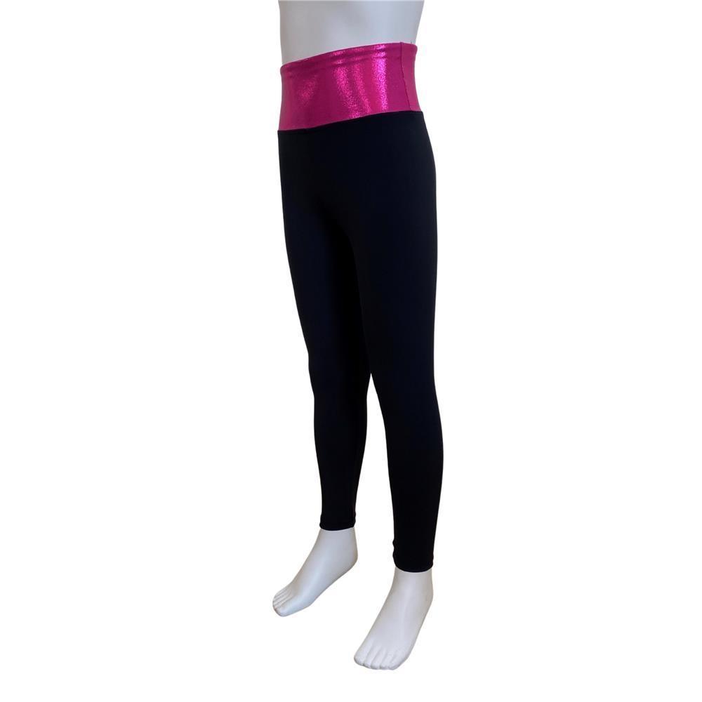 Shimmer Leggings Black/Candy Pink Child – PW Dance & Sportswear