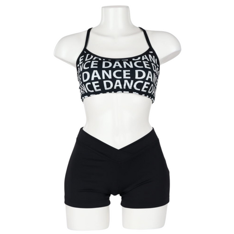 X Back Croptop Dance Print Child